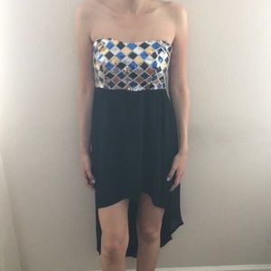 Strapless Hi-Low dress